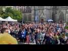 Les Béliers de Kemper accueillis en héros par 600 personnes place Saint-Corentin à Quimper !