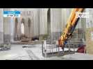 VIDÉO. Cathédrale de Nantes : le chantier se poursuit avec la dépose d'une clef de voûte