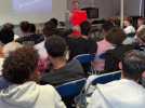 Football - Les leçons de l'arbitre international Clément Turpin, professeur d'un jour dans un lycée d'Auxerre