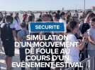 Exercice de simulation d'un mouvement de foule lors d'un festival