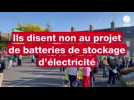 VIDÉO. À St-Laurent-de-Terregatte, 200 manifestants contre les batteries de stockage d'électricité