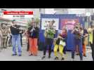 VIDÉO. Jazz sous les pommiers : la fanfare Tout feu Toucan anime le village De Gaulle
