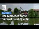 Marcoing : des plongeurs sortent une Mercedes du canal Saint-Quentin