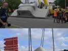 Toulouse : un morceau du futur pont de la ligne C du métro est tombé d'un camion en plein rond-point