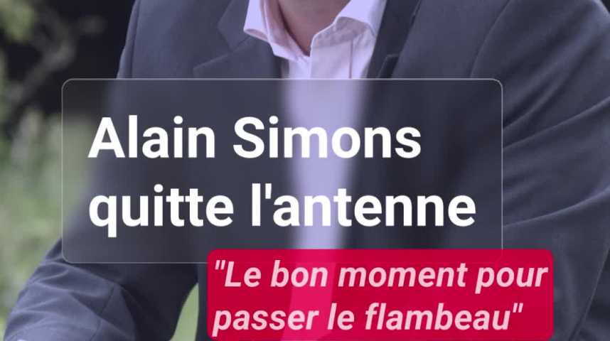 ️ Alain Simons quitte l'antenne : 