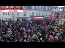 VIDÉO. Les chars vont se garer tour à tour au rond-point du calvaire au carnaval de Granville