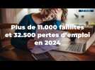 Plus de 11.000 faillites et 32.500 pertes d'emploi en 2024 : un record depuis dix ans