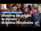 Carnaval de Bailleul : quelques extraits du discours du docteur Piccolissimo