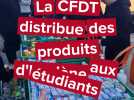 La CFDT distribue des produits d'hygiène aux étudiants amiénois