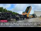 800 tonnes de pneus agricoles récoltées dans l'Aube seront recyclées en ciment