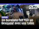 Un buraliste fait fuir un braqueur avec une table