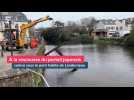 A la rescousse du portail japonais coincé sous le pont habité de Landerneau