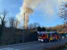 Un incendie se déclare dans d'anciens baraquements d'ardoisiers