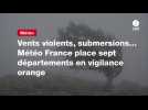 VIDEO. Vents violents, submersions... Météo France place sept départements en vigilance orange