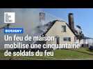 Cinquante pompiers et un gros dispositif déployés pour venir à bout d'un feu de maison à Busigny