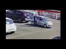 Vol filmé par une caméra de surveillance sur le parking d'un enseigne commerciale à Braine