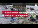 VIDÉO. Pourquoi 178 nageurs se sont retrouvés dans la Maine et la Mayenne ?