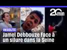 Paris : Jamel Debbouze aide un pêcheur à attraper un silure dans la Seine