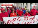 VIDÉO. A Ancenis, 220 personnes à la première marche rouge pour la défense des droits des femmes