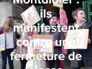 A Montdidier, ils manifestent contre un projet de fermeture de classe