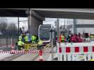 Exercice en cas d'accident avec le tram de Liège.