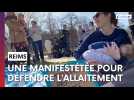 Manifestétée à Reims : une dizaine de mamans réunies pour défendre l'allaitement