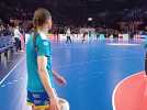 L'échauffement des joueuses de Metz Handball avant la finale de la Coupe de France contre Paris 92
