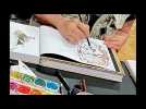Sérigraphie à Villers BD : le marsupilami broie du noir