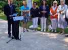 Inauguration à Abbeville du jardin de l'hôtel d'Emonville restauré, le 20 mai 2025