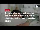 VIDEO. Dormir plus de neuf heures par nuit est mauvais pour le cerveau, selon une nouvelle étude