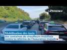 Opérations escargot à Marseille, les taxis mobilisés contre la réforme de l'Assurance maladie