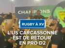 L'US Carcassonne de retour en Pro D2