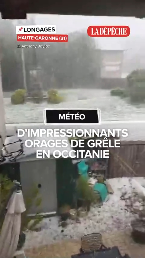Grêlons de 7 cm, routes inondées, train évacué... Les images impressionnantes des orages supercellulaires dans le Sud-Ouest [Vidéo]