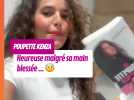 Poupette Kenza heureuse malgré sa main blessée