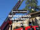 Lot : un bâtiment inoccupé de 200 m2 prend feu à Cahors, sans faire de blessés