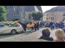 Funérailles de Lou Deprijck: entrée du cercueil dans l'église de Lessines