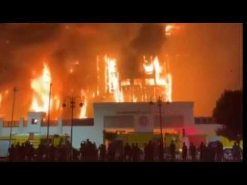 Huge fire erupts at police headquarters in Egypt's Ismailia