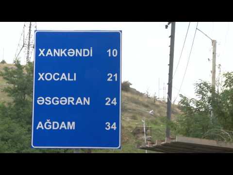 Images of road linking towns of Shusha and Khankendi in Nagorno-Karabakh