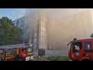 À Rouen, un incendie se déclare dans un immeuble verres et acier