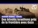 Guerre Hamas - Israël : Un convoi de véhicules blindés israéliens près de la frontière de Gaza