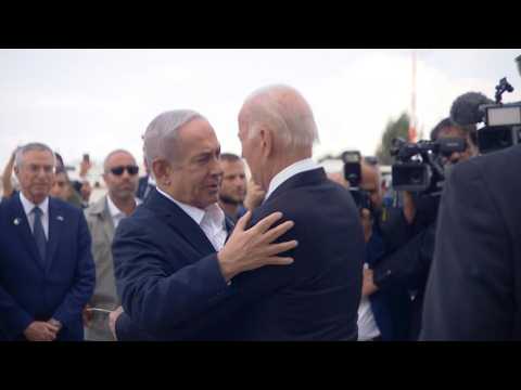 Biden arrives on solidarity visit to Israel