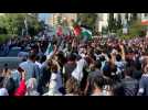 Protest in Amman in solidarity with Gaza after hospital strike