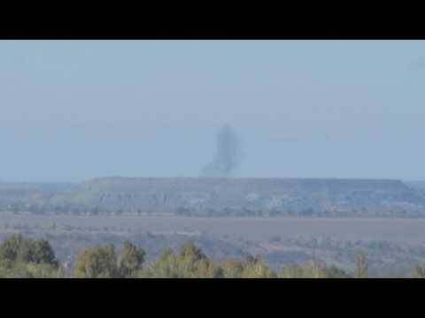 Smoke billows over of Ukraine's frontline town of Avdiivka