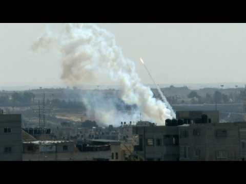 Rockets fired from Rafah in southern Gaza towards Israel