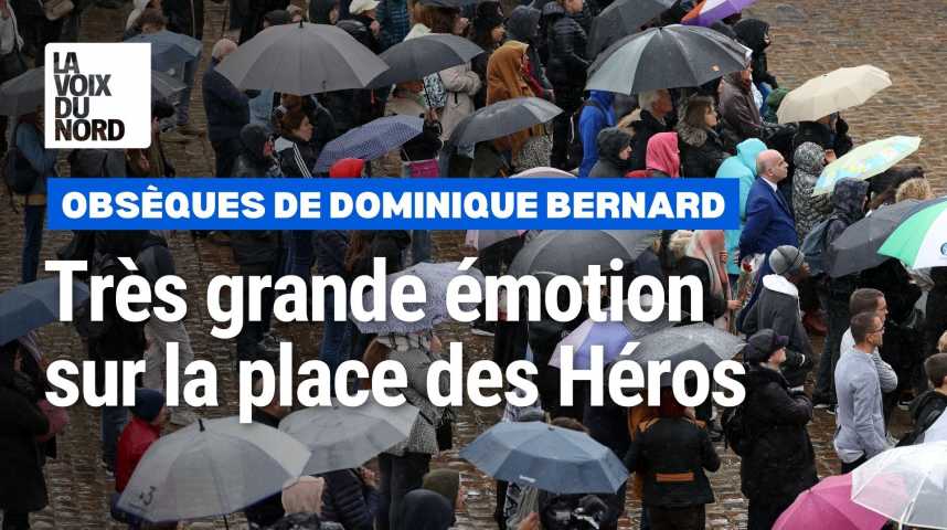 Émotion sur la place des Héros pour les obsèques de Dominique Bernard