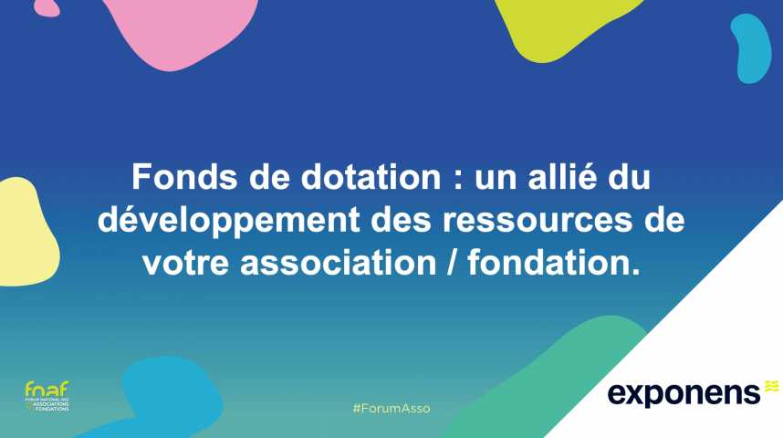 Illustration pour la vidéo Fonds de dotation : un allié du développement des ressources de votre association / fondation