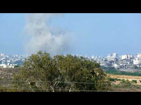 Smoke billows from Gaza City amid going exchange of fire