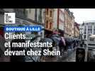 Lille: du monde pour l'ouverture de la boutique Shein, clients... et manifestants