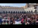 Protest at Al Azhar mosque in Cairo in solidarity with Palestinians