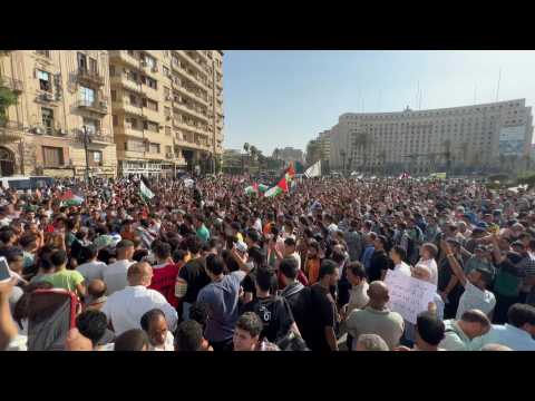 Egyptians rally at iconic Tahrir Square for Palestinians